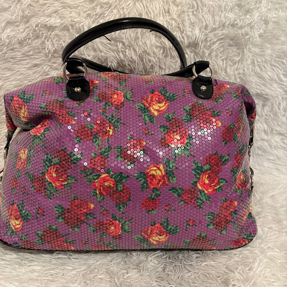 BETSEY JOHNSON Extra Large WEEKENDER TWINKLE TOES Travel Tote Carry-On Bag Y2k - Picture 3 of 12